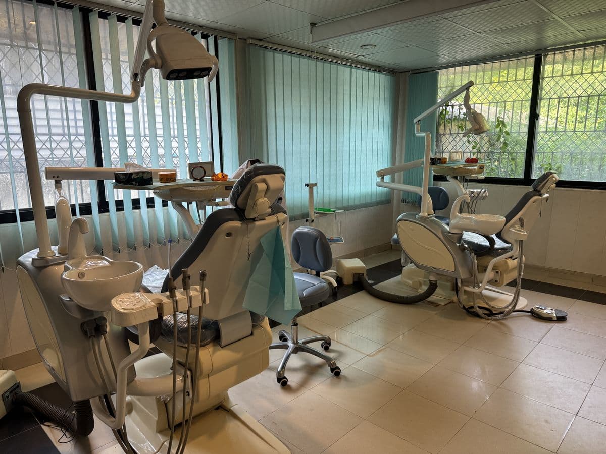 The practice's two dental chairs, side by side in a shared treatment room.